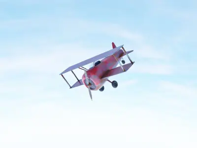 PLANE red  air craft 3D model