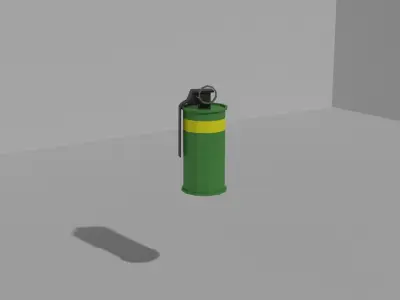 Smoke grenade m18  Free low-poly 3D model