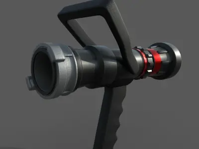 Firehose gun with handle 3D model