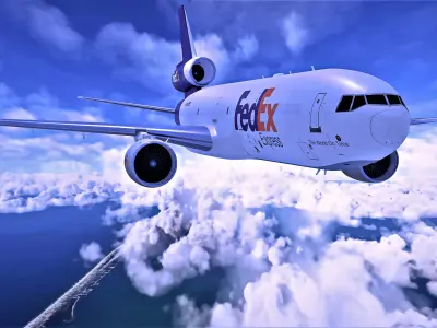 DC-10 Fedex Free 3D model