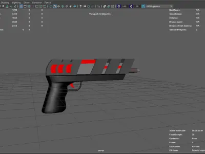 future gun Free 3D model purchase