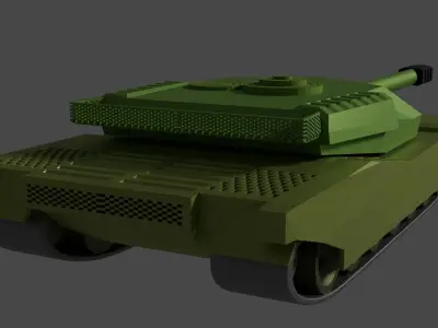 ally tank 1 Low-poly 3D model