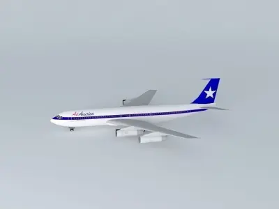 AirAmerica Boeing 707 320B Adv Free 3D model
