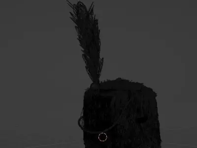 French Hussar Colback 3D model