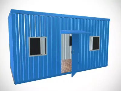Container Office Room Low-poly 3D model