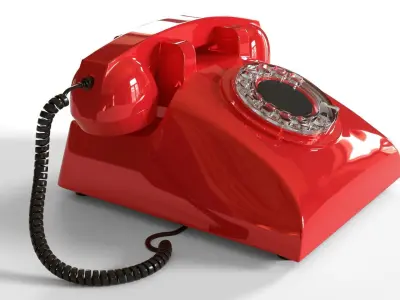 Opis Rotary Retro Telephone 3D model