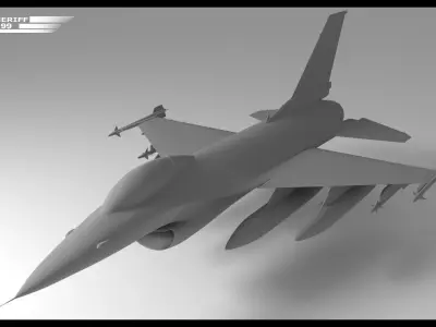 f 16 fighter 3D model