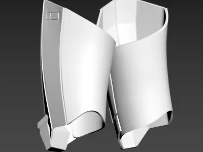 Star Wars The Rise of Skywalker Jet Trooper Thigh Armor 3D print model