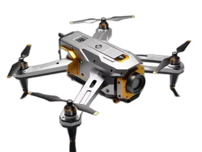 Modern Surveillance Drone Quadcopter 3D Model Low-poly 3D model
