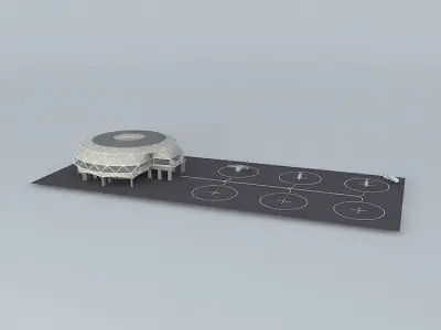 Hangar ice rink Free 3D model