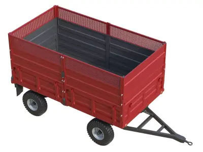 Celmak Dump Trailer Low-poly 3D model