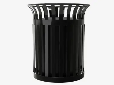 Plaza Trash Can 3D model