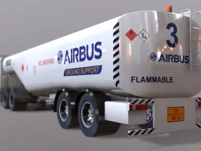 Mercedes Econic refueller Low-poly 3D model