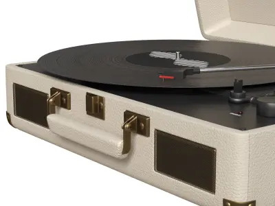 Cream Crosley Cruiser Vinyl Turntable 3D model