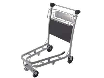 Airport Luggage Trolley 3D model purchase