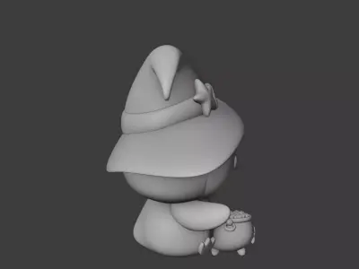 Halloween wizard penguin 38 3D print model