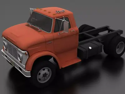 N-Series N-600 Truck Chassis 1963 Low-poly 3D model