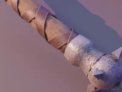 Morning star weapon Free low-poly 3D model