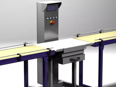 Checkweigher conveyor belt machine 3D model