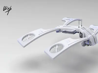 3d Drone sci-fi 3D model