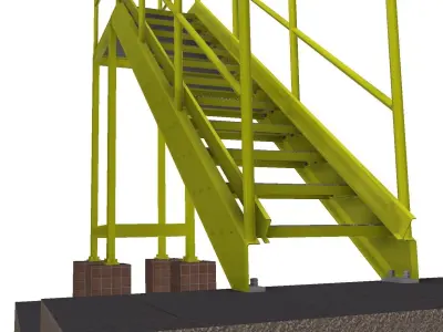 Steel ladder 3D model by 3DDigitalFiles