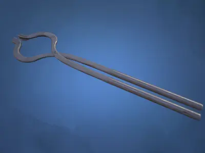 Stylized Blacksmith Tongs Low-poly 3D model