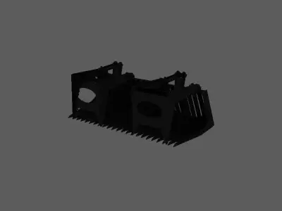 Godet Crocrodile bois 3D model