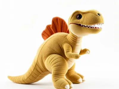 Cute Dinosaur Plush Toy Model Pack Low-poly 3D model