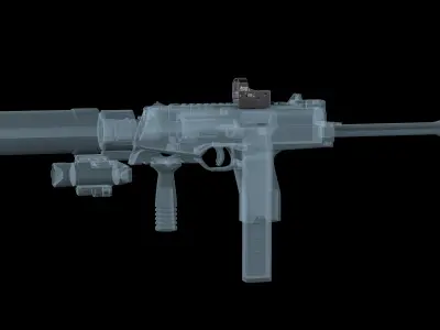 Burris FastFire 3 Red Dot Reflex Sight Low-poly 3D model