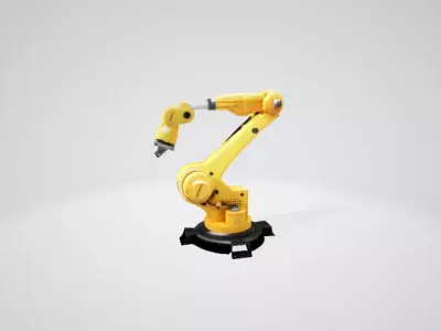 Industrial Robotic Arm High-Detail 3D Model 3D print model