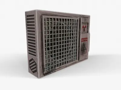 Air Conditioner Low-poly 3D model 7