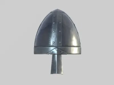Medieval Norman Helmet Low-poly 3D model