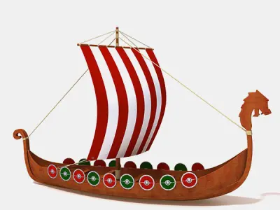 Viking ship 3D model get