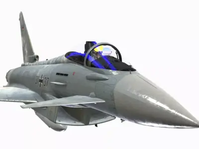 EF 2000 EUROFIGHTER TYPHOON  Low-poly 3D model
