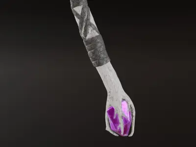Living Wood Axe Low-poly 3D model