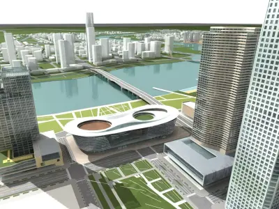 Commercial Building 3D model 123