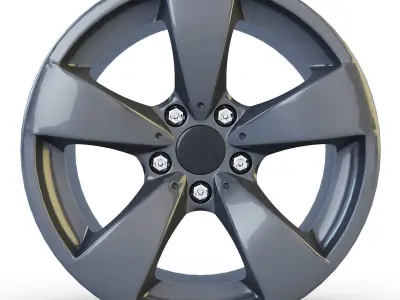 Style 138 wheel ferric gray Mid Poly Low-poly 3D model