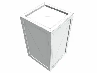 Old Wooden Cargo Crate 4 PBR Low-poly 3D model