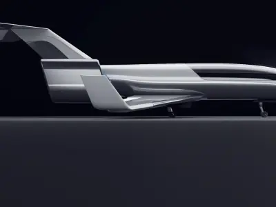 Generic Futuristic Airplane 3D model