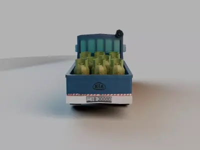 gas truck in Jordan Low-poly 3D model