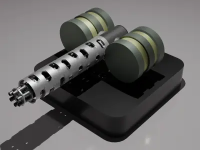 Autocannon Turret from Rimworld 3D Low-poly 3D model