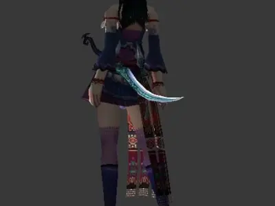 Female Scimitar 3D model