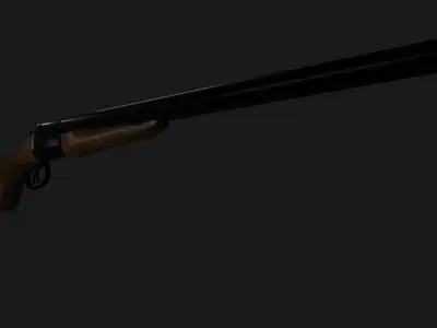 Double Barrel Shotgun 3D model