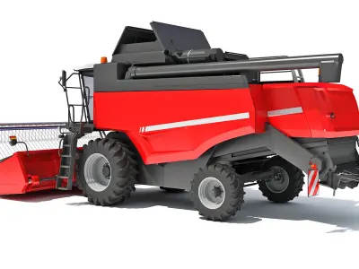Combine Harvester 3D model 8