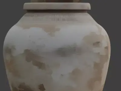 Ancient Egyptian Canopic Jar 3D Prop Analysis 3D model get