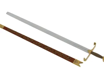 Curtana Sword Low-poly 3D model