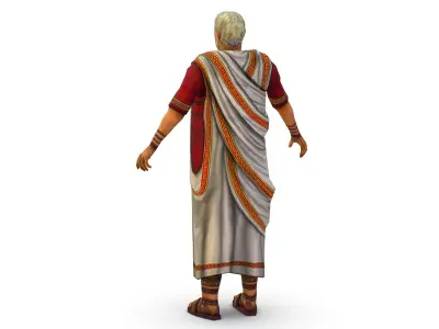 Greek Thinker Old Man Aristotle Teacher Low-poly 3D model