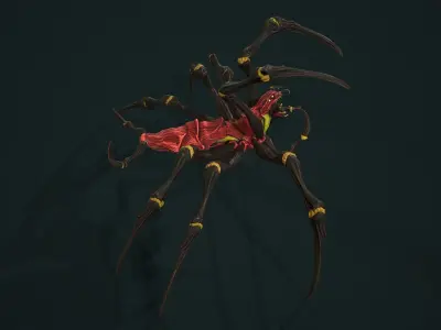Spider 03 Low-poly 3D model