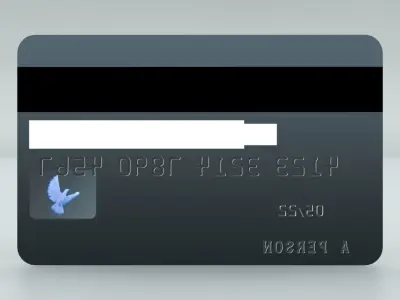 Quick and Easy High Quality Credit Card Low-poly 3D model