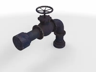 gas water pipe 01 3D model
